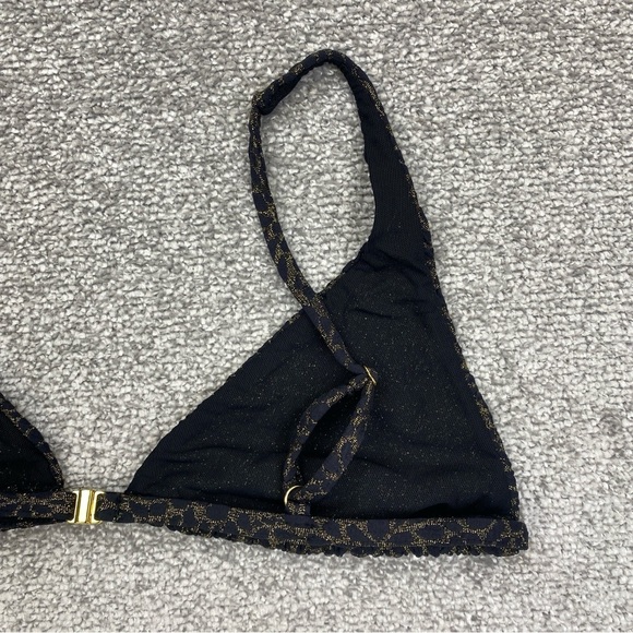 Demi Moore X Andie The Tropez Top Medium Black Triangle Bikini Swim AT255-BLK - Picture 4 of 12